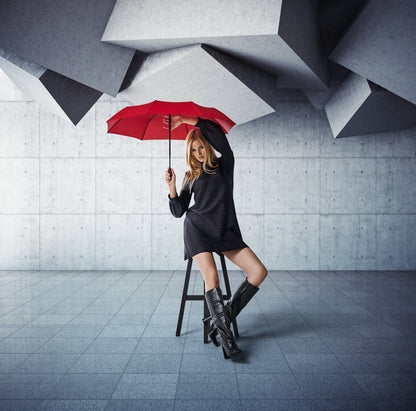 Knirps T.200 Medium Duomatic Red - UV Protection